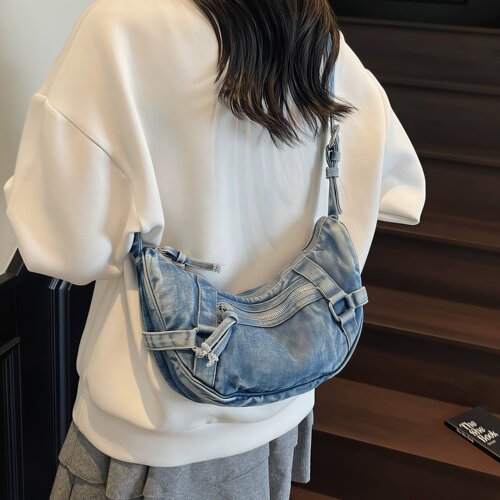 日本GPTraio牛仔大容量饺子包