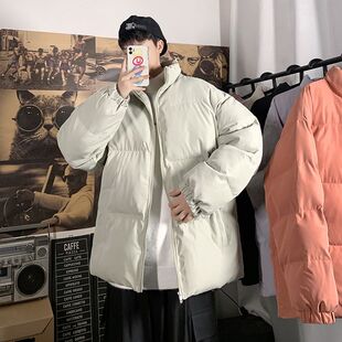 BDLS工作室文艺男女店港风情侣款纯色秋冬棉衣棉服立领潮男女同款