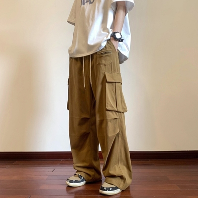 BDLS工作室文艺男女店港风情侣款个性工装休闲裤男高街潮流长裤子