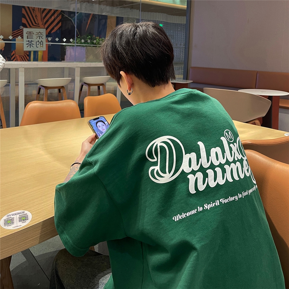 BDLS工作室文艺男女店港风情侣款大码休闲短袖T恤情侣装男女夏装