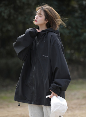 BDLS工作室文艺男女店港风情侣款日系防风冲锋衣外套户外机能工装