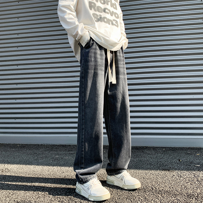 BDLS工作室文艺男女店港风情侣款品质美式高街复古重工洗水牛仔裤