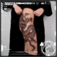 中式 东方无极 之美上古神兽龙纹身腿部大图男女纹身贴 tattoo