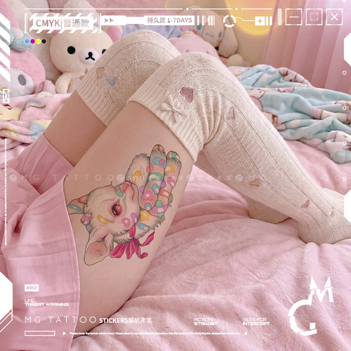 彩色独角兽洛丽塔花臂