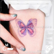 浪漫蝴蝶结紫色唯美蝴蝶小清新防水少女文艺纹身贴纸女 tattoo