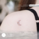 彩虹琉璃新月 tattoo 白色月亮小清新锁骨脚踝文艺纹身贴纸