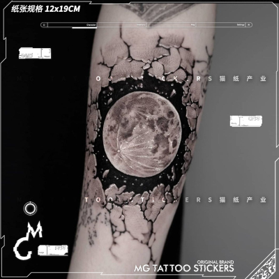 创意星球图案纹身贴纸