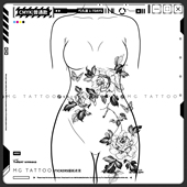 纹身贴 辣妹花朵女款 tattoo 度假旅行精致素花大图后背文艺个性