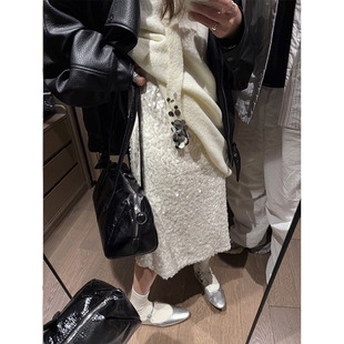 星落浅滩25秋冬惊艳设计感高腰小众半身裙 气质百搭高级感亮片裙