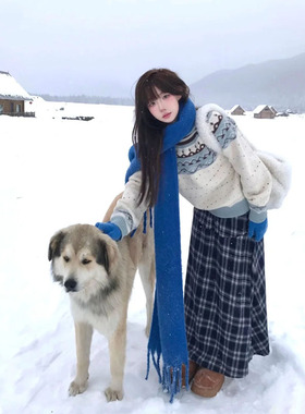 韩国订单2025冬季东大门格纹中长款裙子 韩代款复古风格子半身裙