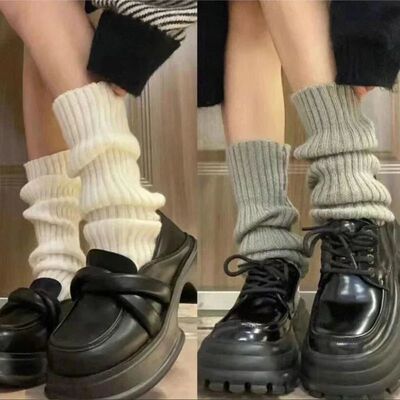 Lolita Leg Warmers Women's Long Socks Knitted Warm Foot Cove
