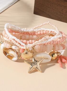 Bohemian Style Handmade Beaded Women's Bracelet, Rice Bead S