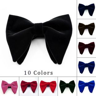 Tie Solid Party Oversized Tux Wedding Bow Bowtie Mens Velvet