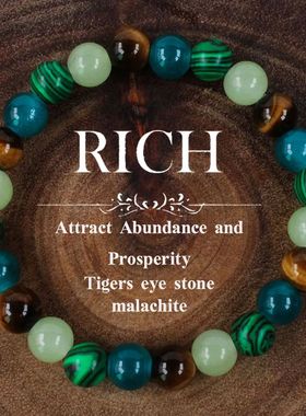 rich money bracelet women tiki Bohemian?Natural stone Tiger