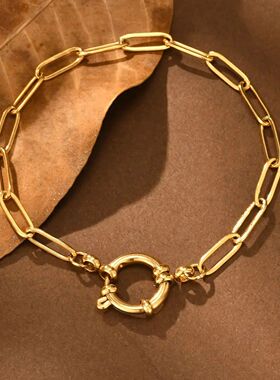 Exquisite Small Square Chain Bracelet for Women Girls, Gold