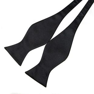 Bowtie Busin Tie Classic Color Solid Satin Silk Men Bow Self