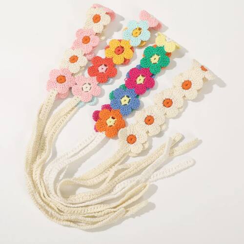 Colorful Flowers Turban Hairbands Knitted Flower Headband Ba