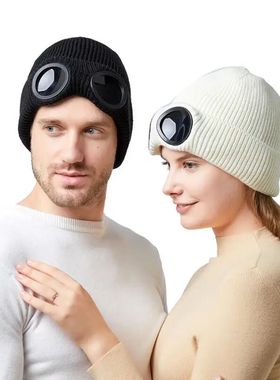 Knitted hat for autumn and winter cycling, men's and women's