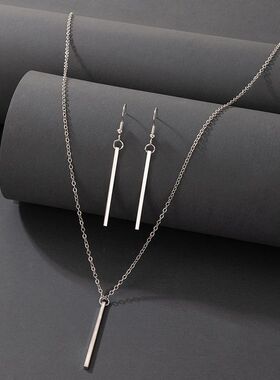 docona Elegant Gold Stick Jewelry Sets for Women Pendant Nec