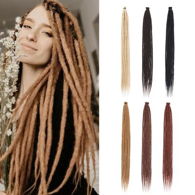Synthetic Dreadlock Extensions 10 Root/pack Hippie Single En