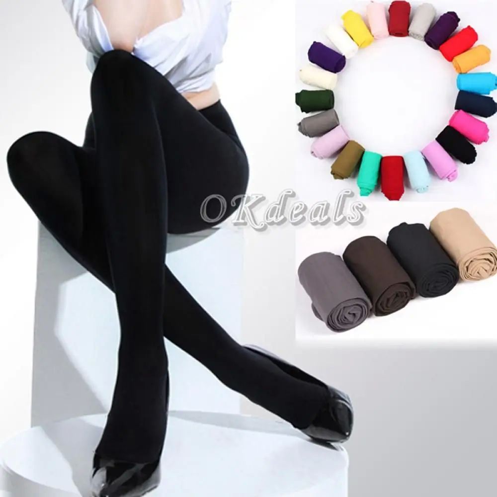 8 Colors Women's Spring Autumn Footed Thick Opaque Stockings