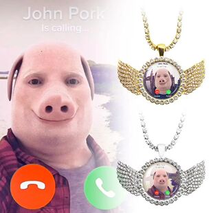 For John Pork Is Calling Answer Call Phone Humor Funny Pig L