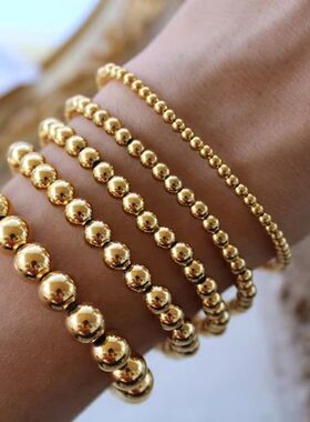 Trend Stretch Stainless Steel Bracelets Gold Sliver Color 2M