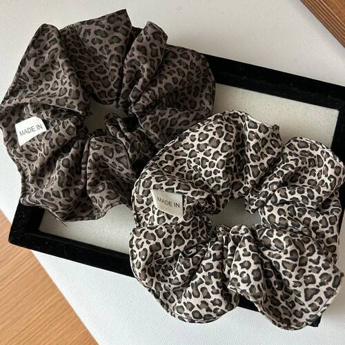 korea fashion Leopard print oversized scrunchie for women el