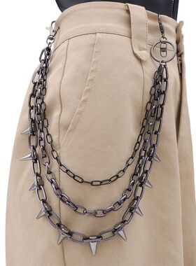 Hip Hop Punk Rock Metal Pants Waist Chain Men Women Key Chai