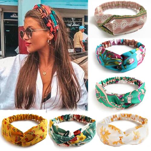 Fashion Women Girls Summer Bohemian Hair Bands Print Headban