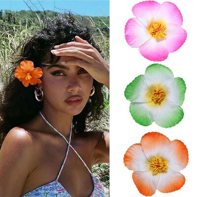 Headwear Hawaiian Flower Hair Clips Side Bangs Clip Romantic
