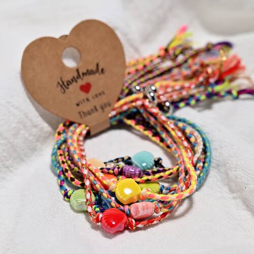 10Pcs Ceramic Shell Bracelet for Women Friendship Bohemian S