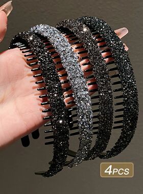 1/4 Girls Hair Accessories Black Toothed Hair Clips for Brok