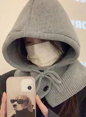 Fashion Winter Hats Scarf Set Wool Knitted Hooded Caps Balac