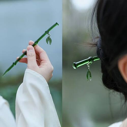2pcs ChineseHairpin Retro Bamboo Disc Hair Needle High-grade