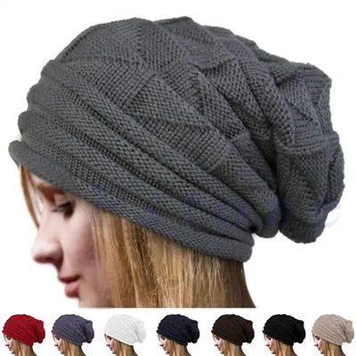 Knitted Baggy Beanie Oversized Winter Hat Ski Slouchy Cap Sk