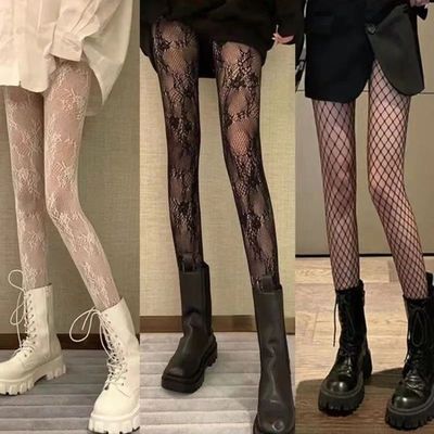Gothic Fishnet Stockings Black Tights Women Sexy Nylon Sheer