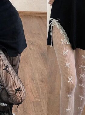 Women Sexy Mesh Fishnet Tights Stockings Pantyhose Bows Tran