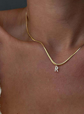 Personalized diy Name Necklace for Women Initial Letter Pend