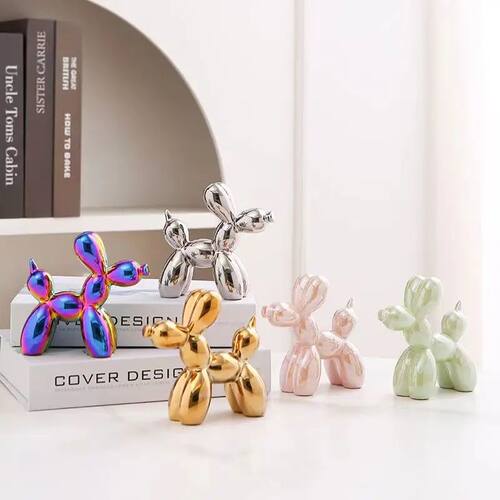 Ceramics Balloon Dog Sculpture Home Decor Room Decoration Ac