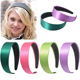 Candy Satin Women colored Plastic Band Hair brimmed Wide