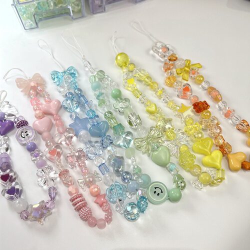 100gLoose bead handmade DIY material bead mobile phone chain