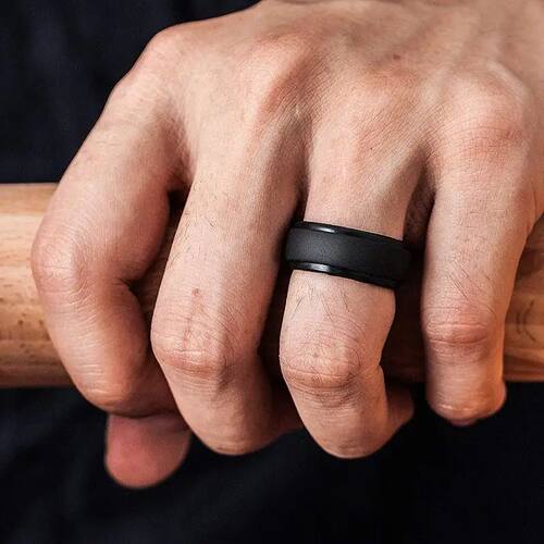Silicone Rings For Men Women 7-12 Size Hypoallergenic Flexib