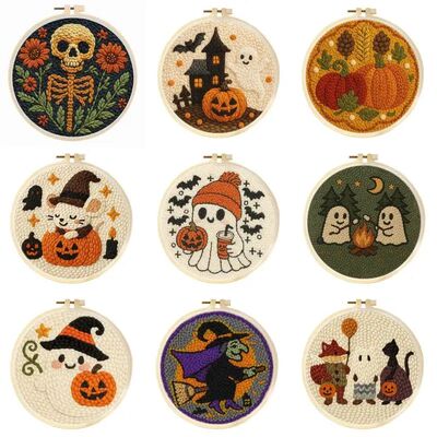 Punch Needle Kit Ghost Pumpkin Creative Punch Needle Embroid