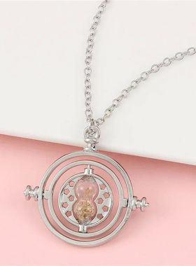 New Harried Time Necklace Timer Hourglass 360 Rotatable Pott
