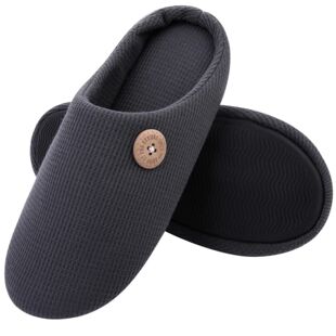 Shevalues Winter Men Mules Slippers Warm Fuzzy House Shoes M