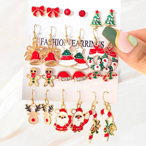 Christmas Collection Earring Set Simplicity Cartoon Dripped