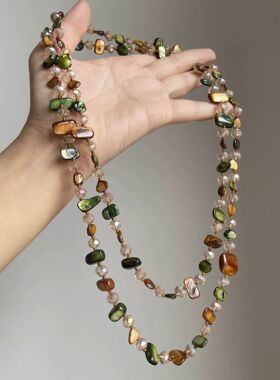 Bohemian Vintage Irregular Natural Stone Necklace for Women