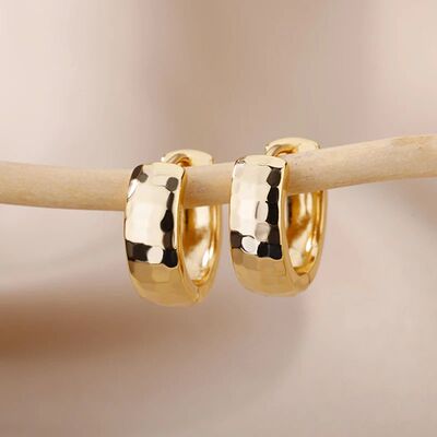 Gold Color Small Hoop Earrings for Women Stainless Steel Sil