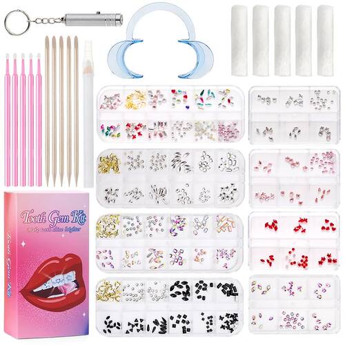 1 Set Professional Tooth Gem Kit Diy Love Horse Eye Crystals